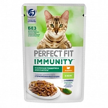 Корм Перфект Фит для поддержания иммунитета Индейка в желе со спирулиной 75 г