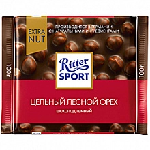 Шоколад Риттер Спорт темный лесной орех 100 г