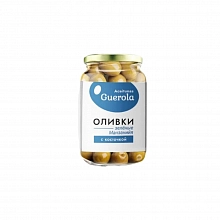 Оливки Aceitunas Guerola зеленые с косточкой со вкусом анчоуса 340 г