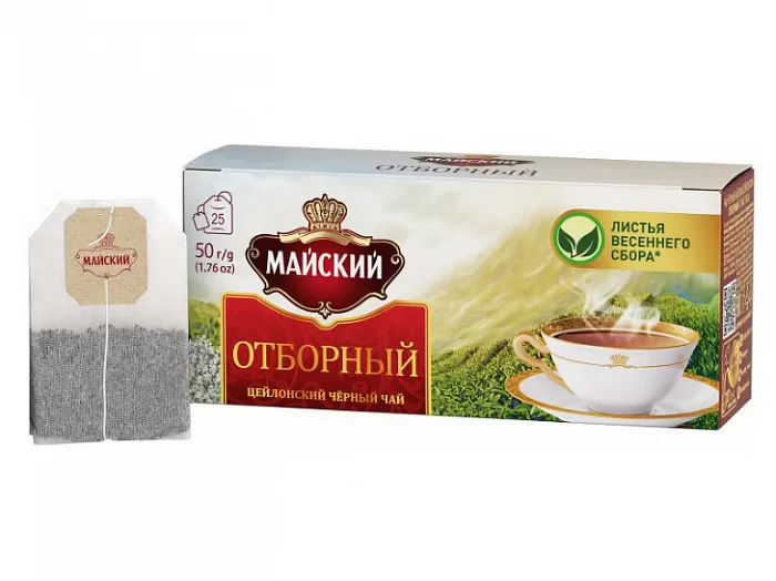Чай Майский черный Цейлон Отборный 25*2 г