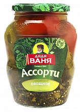 Ассорти Дядя Ваня помидоры и огурцы 680 г