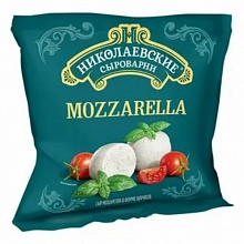 Сыр Николаевские сыроварни моцарелла в форме шариков с м.д.ж.в пересчете на сухое вещество 45% 250 г мягкий