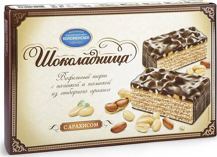 Торт Шоколадница вафельный с арахисом 430 г