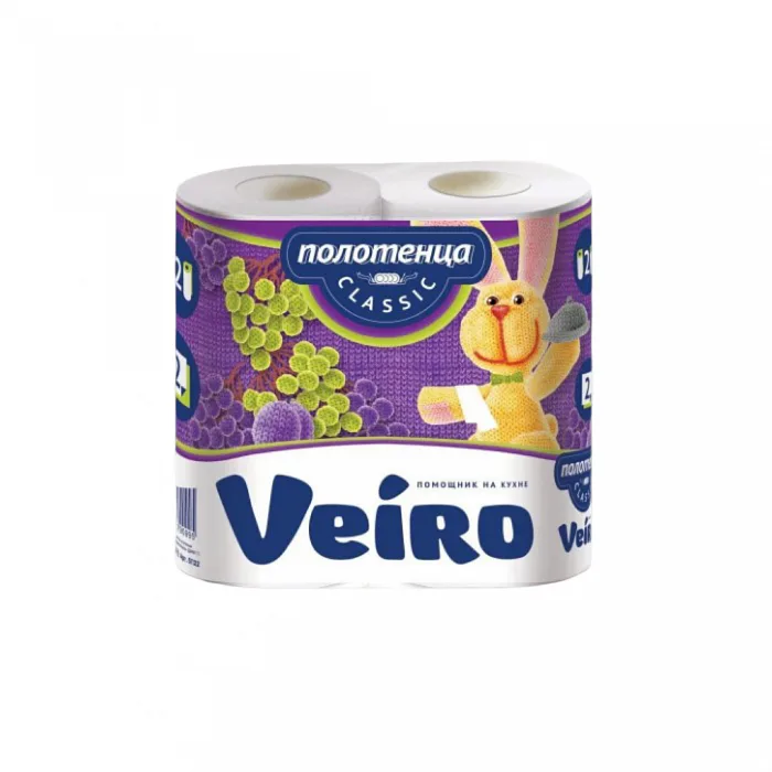 Полотенце VIERO бумажное Classic 2-х слойные 2 рулона