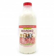 Молоко Агрокомплекс цельное отборное пастеризованное 3.4-6.0% 900 мл