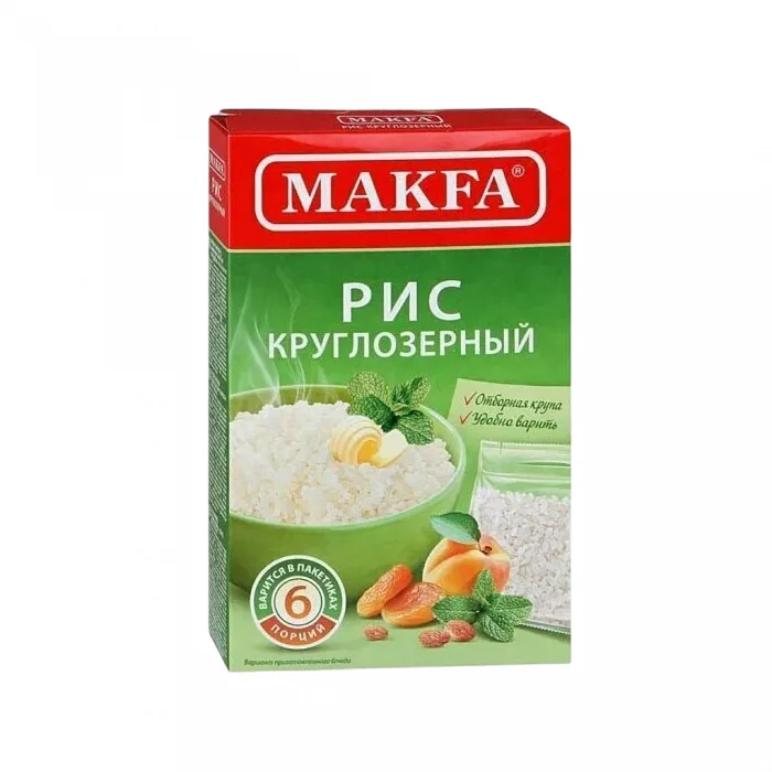 Крупа Макфа рис круглозерный 6 пакетов 400 г