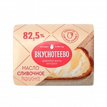 Масло сливочное Вкуснотеево Традиционное 82.5% 180 г