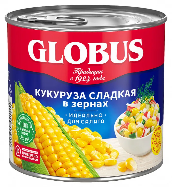 Кукуруза Глобус сахарная 280 г