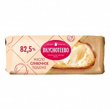 Масло Вкуснотеево сливочное Традиционное 82.5% 340 г