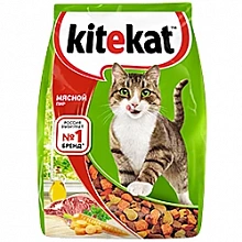 Корм сухой Китекат для кошек мясной пир 1900 г