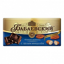 Шоколад Бабаевский темный с миндалем 100 г