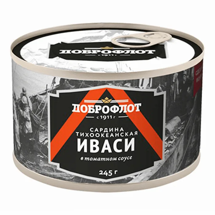 Сардина Доброфлот Иваси в томатном соусе 245 г