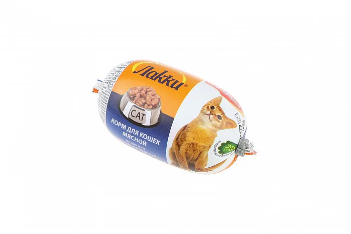 Корм влажный Лакки для кошек мясной 200 г