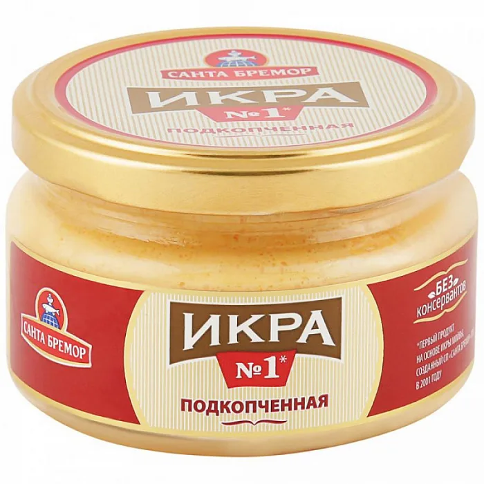 Икра Санта Бремор деликатесная подкопченная 180 г