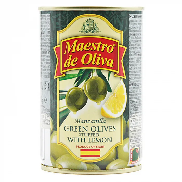 Оливки МAESTRO DE OLIVA с лимоном 300 г