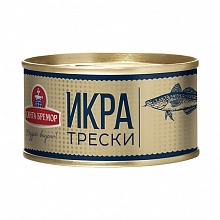 Икра трески Санта Бремор белая деликатесная Люкс 130 г