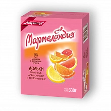 Мармелад Мармеландия дольки лимон апельсин грейпфрут 330 г