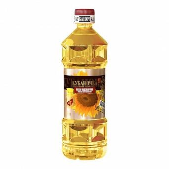 Масло Кубаночка подсолнечное рафинированное 1 л