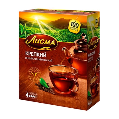 Чай Лисма черный Крепкий 100*2 г