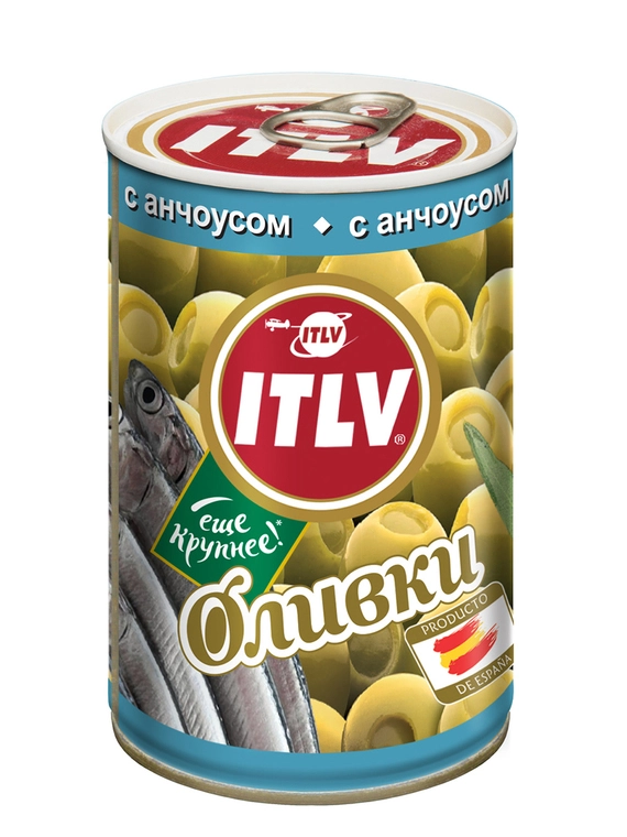 Оливки ITLV с анчоусом 300 г
