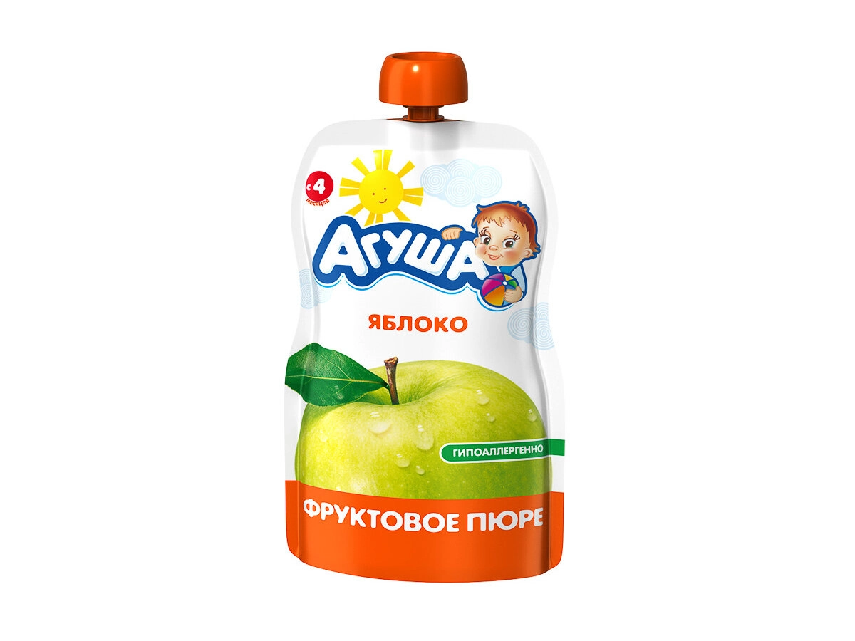 Пюре Агуша яблоко с 4 месяцев 90 г